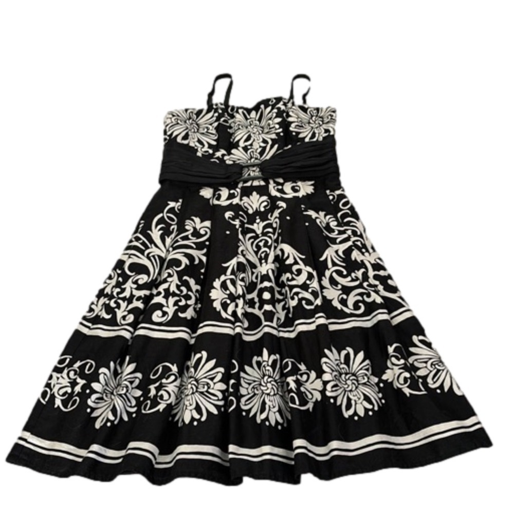 White House Black Market Sundress, Size 2, Black & White Print